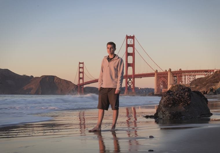Portrait at Golden Gate beach
