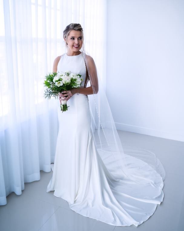 Bride with bouquet