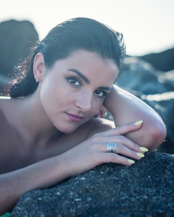 Close portrait by the sea