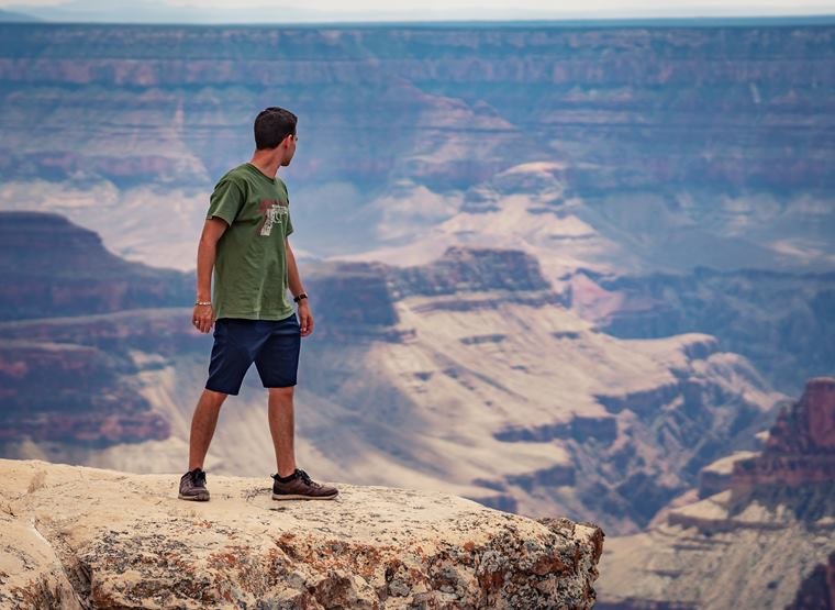 Portrait on the rim of the Grand Canyon